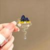 Chinese Style Fashion Thousand Miles of Rivers and Mountains Painted Brooch, Landscape Auspicious Cloud Pattern Brooch, National Trend Accessories