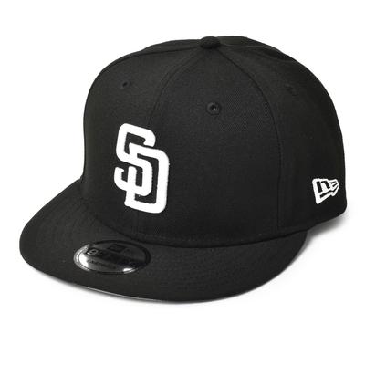 BASIC SNAP 9FIFTY OSFM Black and White Cap, Padres,