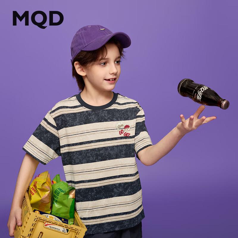 MQD Boys  Striped College Style Short-Sleeve T-Shirt 120cm