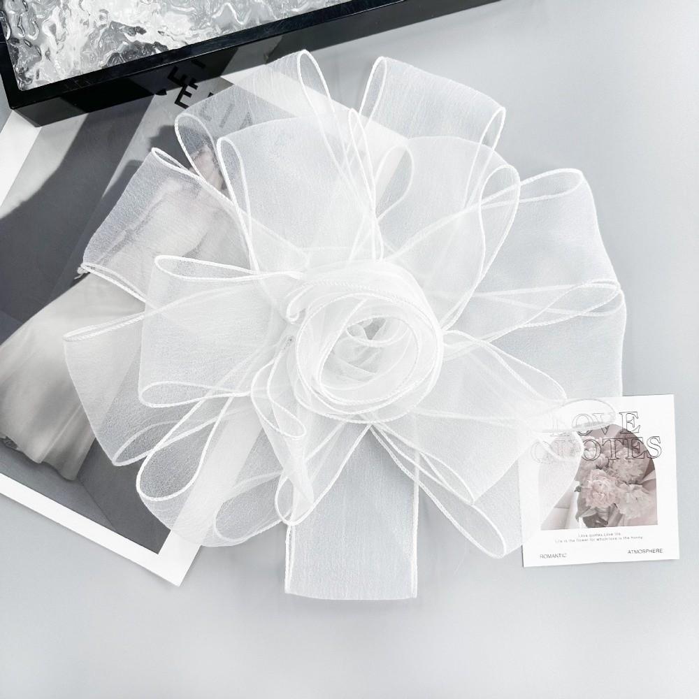 Exquisite Mesh Dress Cloth Patch Multi-Layer DIY Flower Brooch Sew On Patch Rose Flower Chest Flower