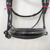 Beautiful Shimmer Patent Dressage Leather Bridle Brow-Band Leather with Padding for Horses .