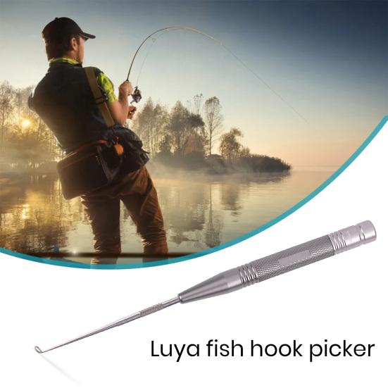 Magnetic Bottom Spiral Design Hook Retractor Anti-skid Handle Tube Storage Detachable Stainless Steel Fish Hook Remover Fishing Equipment