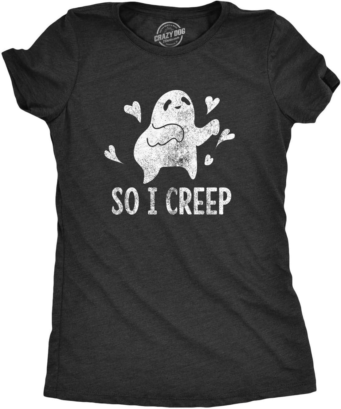 Женская футболка So I Creep Смешная Хэллоуинская Футболка с песней TLC S