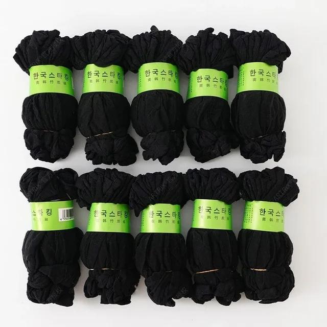 10 Paires Chaussettes Unies Ultra-fines, Chaussettes Transparentes Invisibles Douces & Respirantes, Bas & Collants pour Femmes