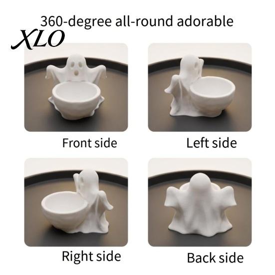 Ghost Ornaments for Halloween 3D Printed Storage Ornament, Cute Candy Bowl, Desktop Decor Jewelry Holder, Creative Desk Organizer Home Office