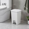 Double Open Lid Wastebasket Pedal Trash Can, with Dual-mode Lid, Easy Access Garbage Modern Bathroom Waste Can Odor-proof Slim Solid Color Basket, for