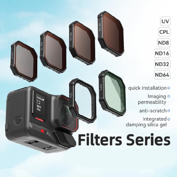 ND8 ND64 Lens Filters for AcePro2 Extremes Environment Fingerprints Resistant Coating And Shockproof Build