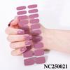 Hot Sell Custom Logo HEMA-Free Gel Polish Nail Stickers New Solid Color Styles Semi Cured Gel Nail Wraps 20 Gel Nail Strips