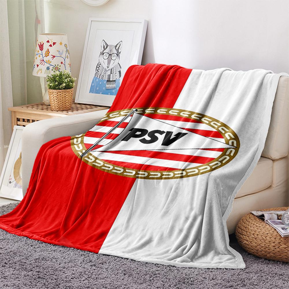 1PC Philips Sport Vereniging Print Flannel Blanket, High quality All Seasons, Home Decor, Warmth and Comfort, Perfect for Christmas Gifts