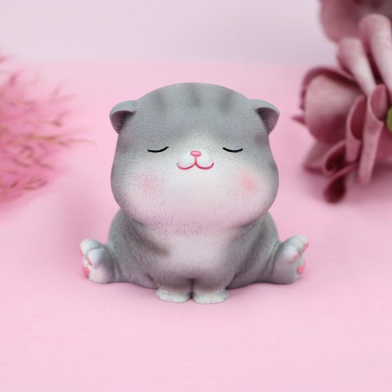 

6cm Nordic Creative Cat Figurines Modern Designer Computer Office Desktop Ornament Stress-Relief Gift Cartoon Cute Decoration