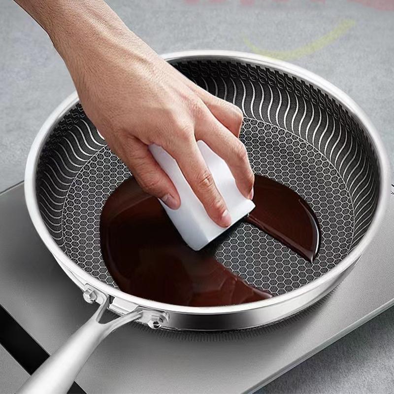 316 Stainless Steel Frying Pan Wok Pan Steak CookingSkillet Saucepan Induction Gas Stove Universal Kitchen Cookware Nonstick Pot