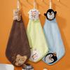 Animal Patterneds Kids Hand Towels Soft Corals Velvets Highly Absorbent Fast Drying For Kitchens And Bathrooms
