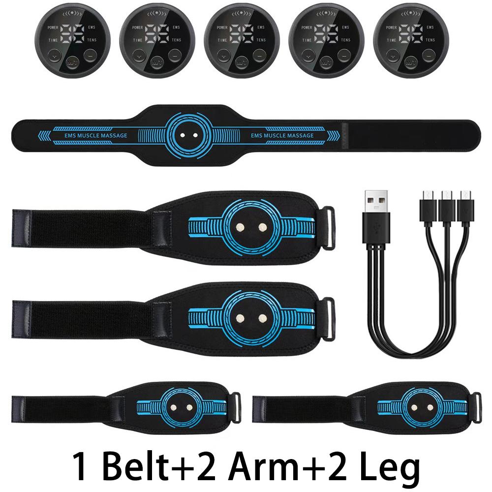 EMS Gürtel Massage Set Bauchmuskel Fitnessgerät Intelligenter Gürtel Ganzkörper Muskelstimulations Trainer USB Ladeversion