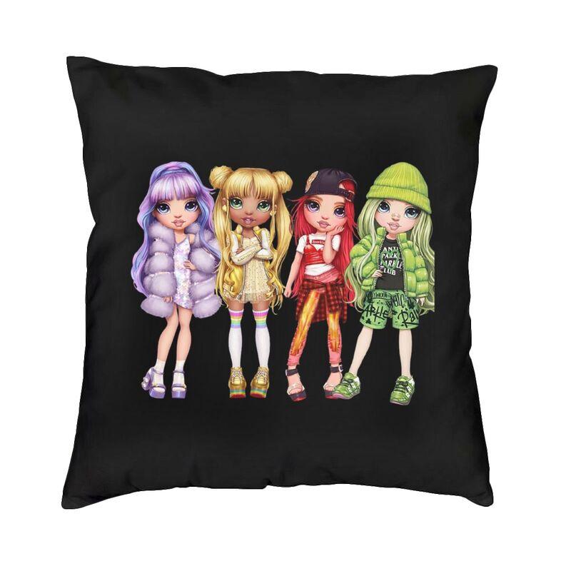 

Rainbow High Girls Nordic Pillow Cover Home Decor Cartoon Animation Car Cushion Case 30cmx30cm