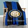 Inter Milan Customize Text Blanket Lightweight Customizable Blanket Comfortable Great for Living Room Sofa Bed Picnics All-Season Use