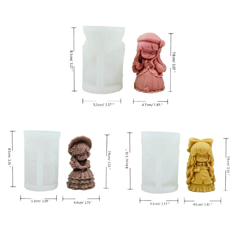 3D Girl Silicone Candle Mold DIY Aromatherapy Gypsum Crystal Epoxy Resin Molds