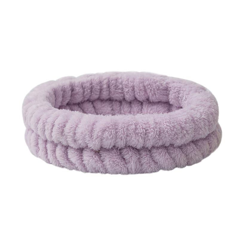 Fascia per Lavaggio Viso, Elastico per Lavaggio Viso, Fascia per Capelli da Donna, Peluche Monocolore, Fascia per Capelli da Casa per Trucco, Elastico per Capelli