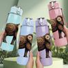 1PC Elephant Walking Animal 750ml Color Plastic Sports Water Bottle Leakproof Flip Straw Lid Suitable for Sports Office Home Use