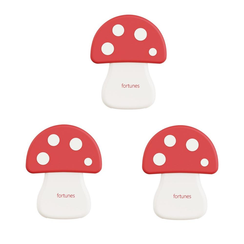 

3 Pieces Self Adhesive Home Storage Clips Non Perforated Bag Hanger Mushroom Shape Hook Bathroom Red Style A