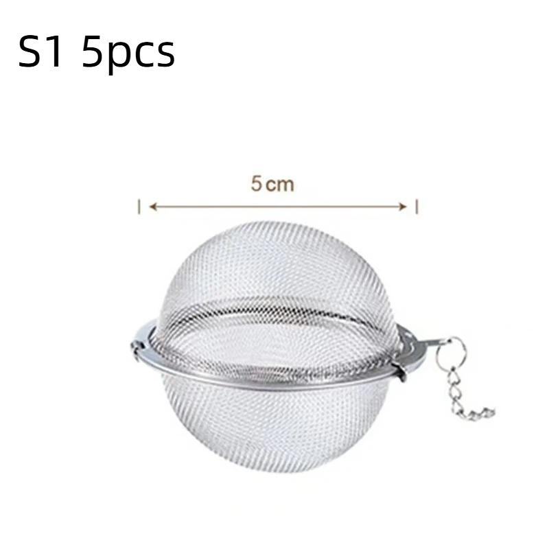 1/3/5Pcs Tea Infuser Stainlesss Steel Mesh Tea Ball Tea Strainers Tea Infuser Strainer Filters For Loose Tea Herbal Spices
