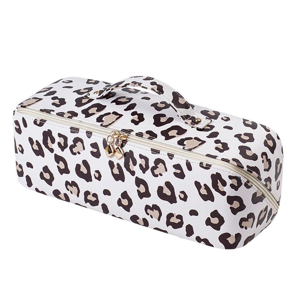 Large Capacity Hair Dryer Storage Bag PU Leather Carrying Case New Curler Storage Bag  Travel Use