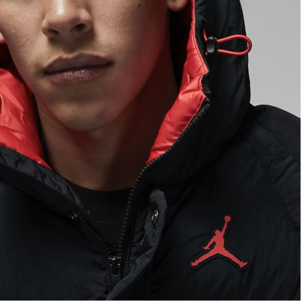 Jordan Embroidered Logo Zip Hoodie Long Sleeve Cotton Jacket Men Tops Black DQ7349-010