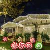 1-5PC Inflatable Christmas Candy Ball Outdoor Lawn Garden Decoration Holiday Ornament Fun Party Prop Festive Scene Display Decor