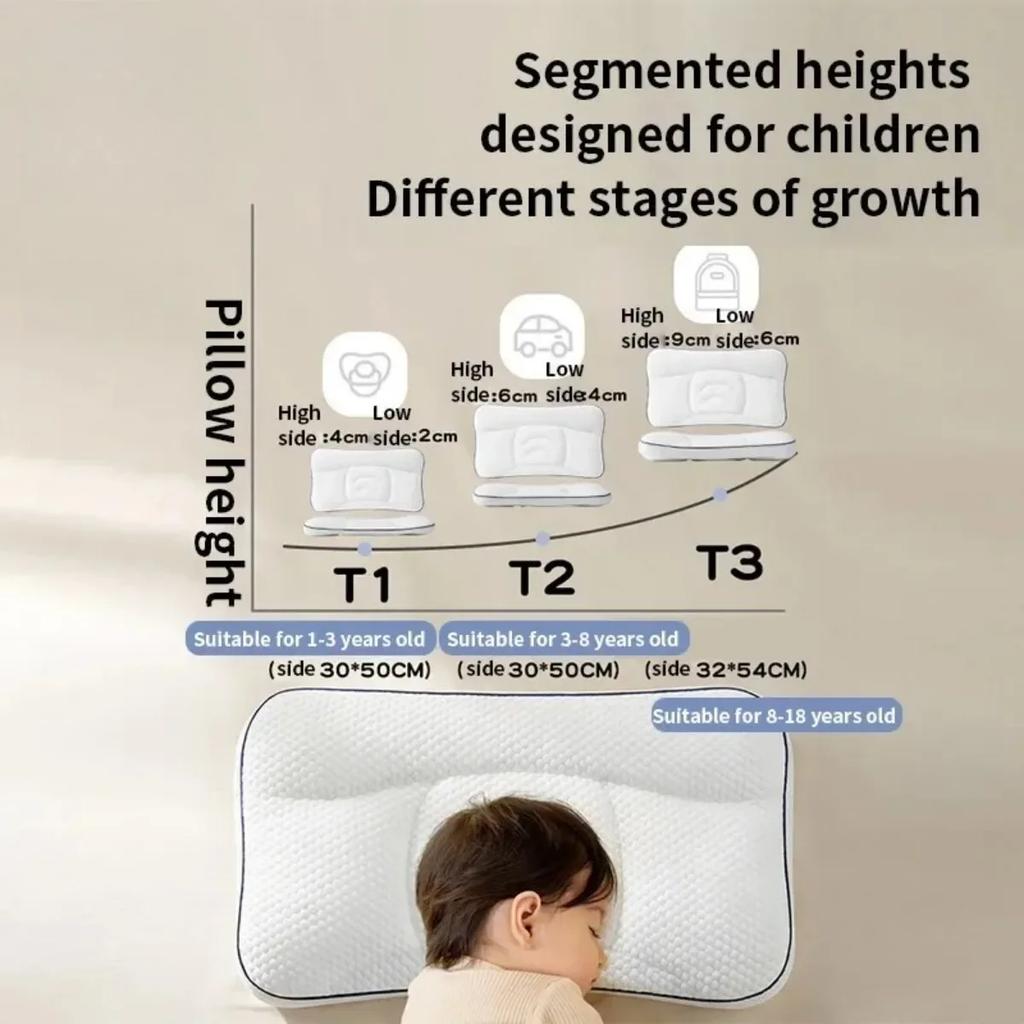 Children's Pillows 1 to 3 Special Pillows for Babies Aged 3 to 6 Months and Pillows for Children Over 6 Months Old in the Summer
