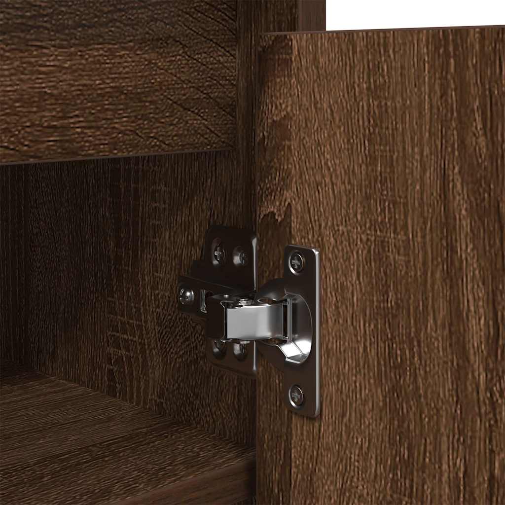 Shoe Rack Brown Oak Effect 57 x 34 x 76 cm Particleboard