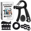Ayub Adjustable Counting Hand Gripper & Five-Finger Exerciser Set