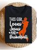 Christian Basketball TShirt Breathable Comfort Fit Short Sleeve Crew Neck Top for All Seasons Cute Printed Design Casual