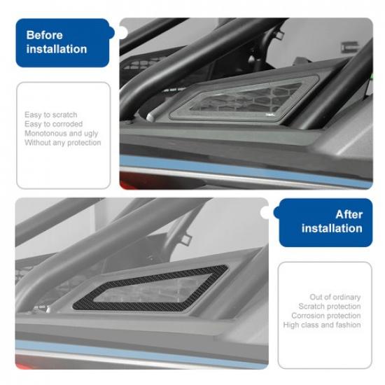 Kohlefaser-Lüftungsgitter-Lufteinlass-Rahmenverkleidung für Polaris RZR PRO XP Ultimate -25