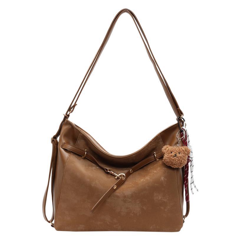 Retro Commuter Large Capacity Tote Women's Bag 2025 New Fashion Shoulder Messenger Bag Casual Light Backpack