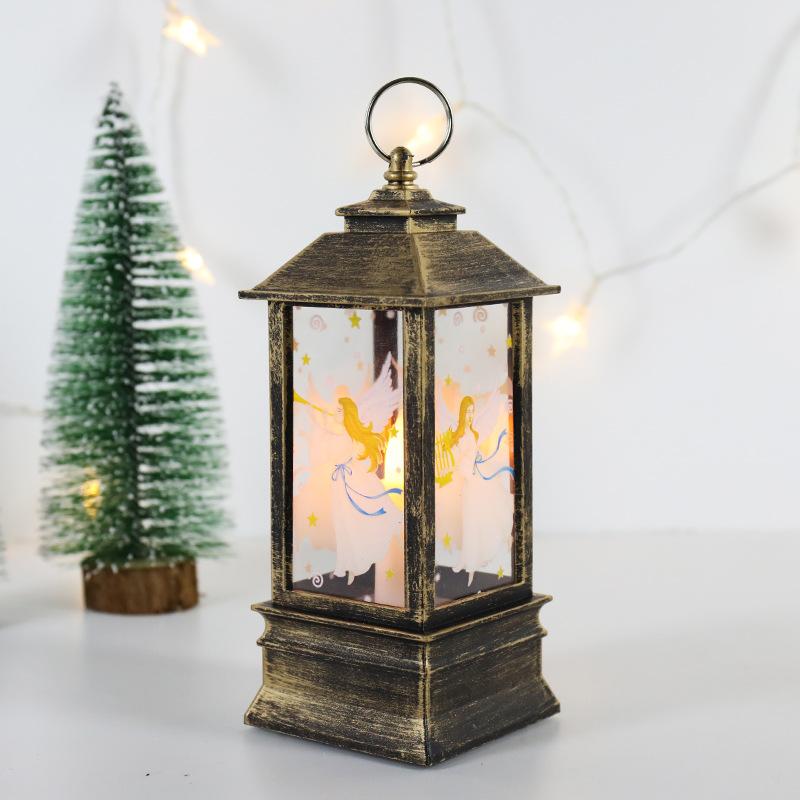 1Pc Christmas Decorations Small Lanterns Candle Lamps Electronic Snowman Night Lights Christmas Gifts Desktop Ornaments