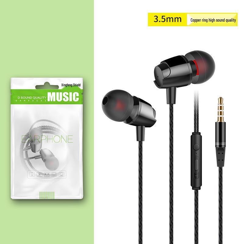 Type-C Red & Blue Circle In-Ear Metal Earphones with Mic & Volume Control, 3.5mm Universal Fit