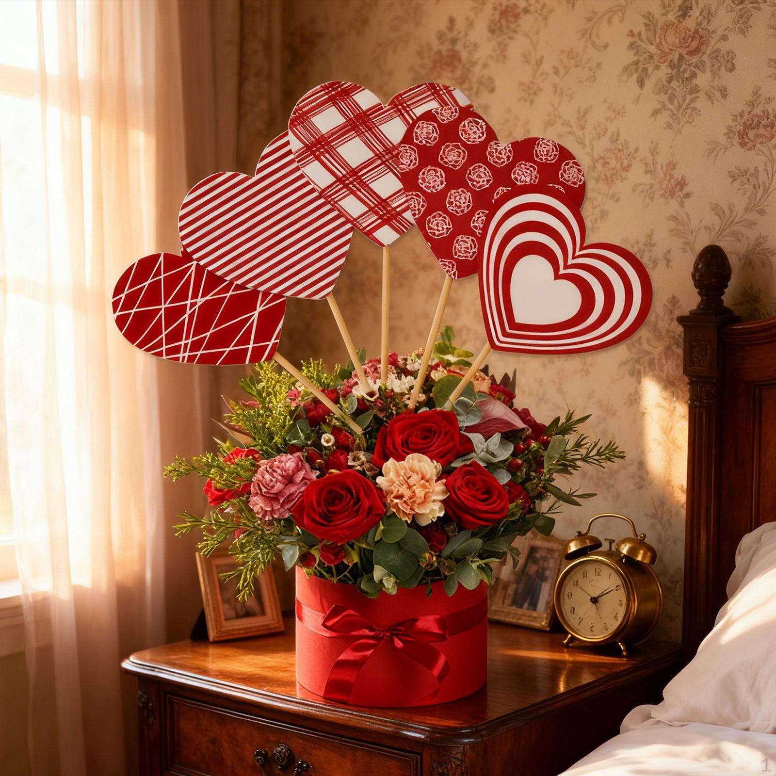 15 Pieces Valentine s Centerpiece Sticks Valentines Day Heart Romantic A