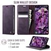 For Samsung Galaxy S22 5G Case CASEME 033 Series RFID Blocking Wallet Stand Calf Texture Leather Phone Cover