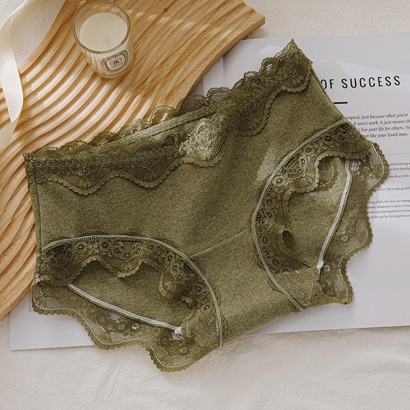 Ladies Spring and Summer New Sexy Lace Extended Crotch Waist Triangle Briefs