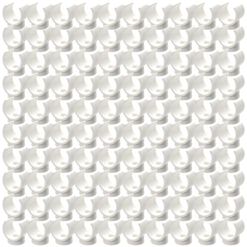 100Pcs Plastic U Shaped Pipe Clamp Water Pipes Support Fastener Heavy Duty Pipes Clamps Hangers Tubing Hose Holder