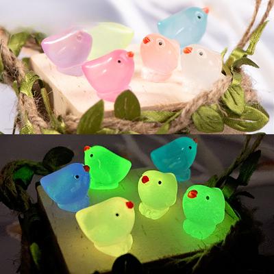 Mosses Micro-landscape Decorative Baubles Landscaping Glow-in-the-dark Cartoon Mini Color Glow-in-the-dark Chicken Accessory Gift
