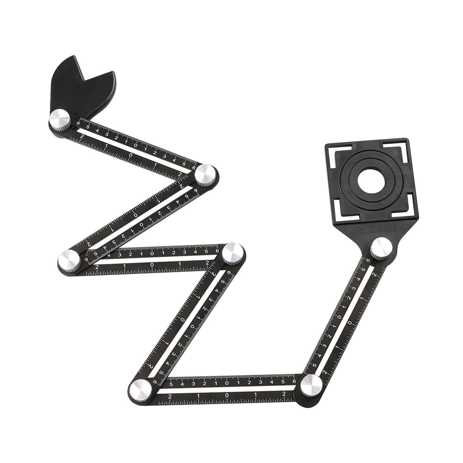 

Многоугольная измерительная линейка для плитки с локатором для сверления Универсальный угловой шаблон Izer