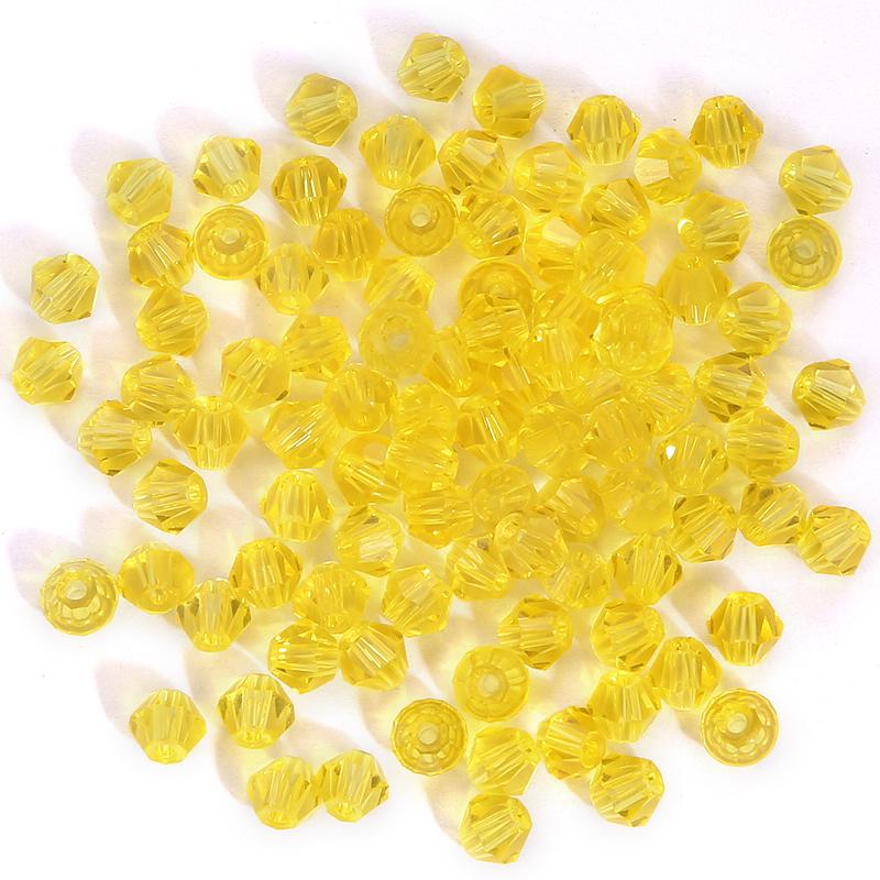 200 Pièces 4MM Perles de Verre Forme Cônes Cristaux Facettés pour la Fabrication de Bijoux Bracelet Collier Boucles d'Oreilles Perles DIY