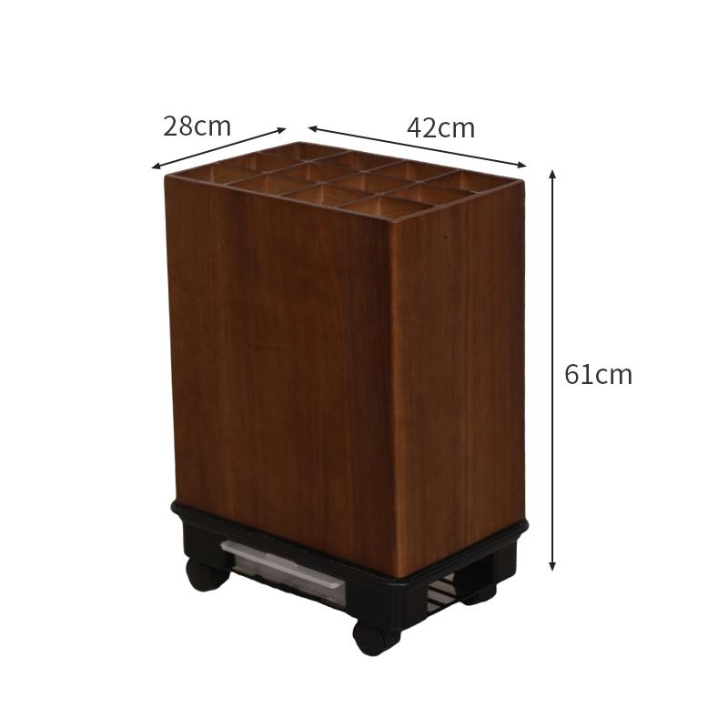 Solid Wood Umbrella Stand Living Room Movable Rack Creative Large Capacity Stands Entrance Home Objects Umbrella Stand Portable