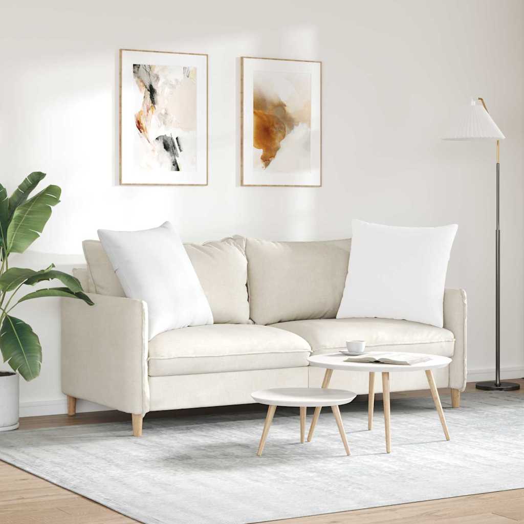 Sofa Cushions 2 pcs White 60 x 60 cm Fabric