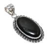 Black Onyx Gemstone Handmade 925 Sterling Silver Jewelry Pendant 2.09" SU-10716