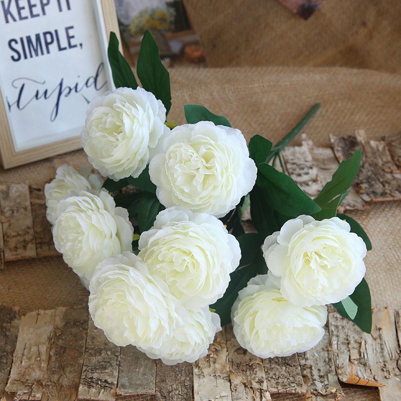 

Wedding Silk Rose Flower Wall Decor With Premium Fabric For Outdoor Celebrations White