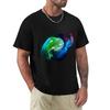MakoHaru Neon Watercolor TShirt T Shirts for Unisex Graphic Funny TShirt