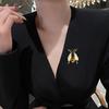 Brooch Pin Small Bee Shape Decorative Brooch with Enamel Finish Anti-Exposure Buckle Scarves Badge Party Accessory