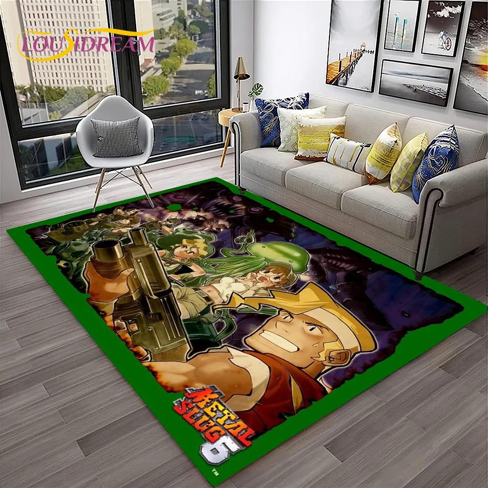 Cartoon Metal Slug Gamer Retro Game Carpet Rug for Home Living Room Bedroom Sofa Doormat Decor,kids Area Rug Non-slip Floor Mat