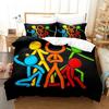 3D Print Alan Becker Bedding Set Soft Comforter Cover With 1/2pcs Pillow Shams For Kids Adults Microfiber Quilt Cover